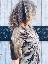 Load image into Gallery viewer, Thread Journeys Golden khaki Drift Top ~ Merino ~ L/XL
