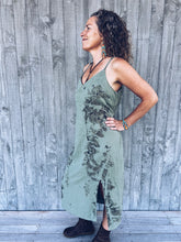 Load image into Gallery viewer, Khaki Strappy Knotweed Dress ~ Linen ~ M/L Wild Botanica

