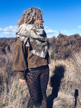 Load image into Gallery viewer, Wool Blanket Wrap/Scarf ~ Liquid Amber &amp; Eucalyptus
