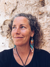 Load image into Gallery viewer, Multicolor Glass Beaded Earrings ~ Handmade in Guatemala
