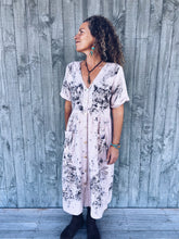 Load image into Gallery viewer, Soft Apricot Eucalyptus Dress ~ Linen ~ M/L Wild Botanica
