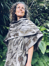 Load image into Gallery viewer, Wool Blanket Poncho/Shawl~ Eucalyptus
