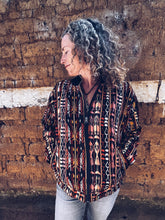 Load image into Gallery viewer, Mayan Zip Sweater ~ Mustard tones ~ M
