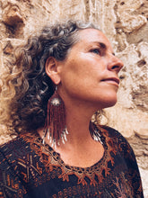 Load image into Gallery viewer, Burgundy Clay Beaded Earrings ~ Handmade in Guatemala
