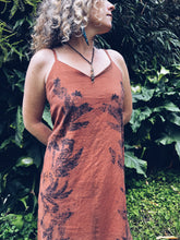 Load image into Gallery viewer, Rusty Orange Strappy Dress ~ Linen ~ S/M Wild Botanica
