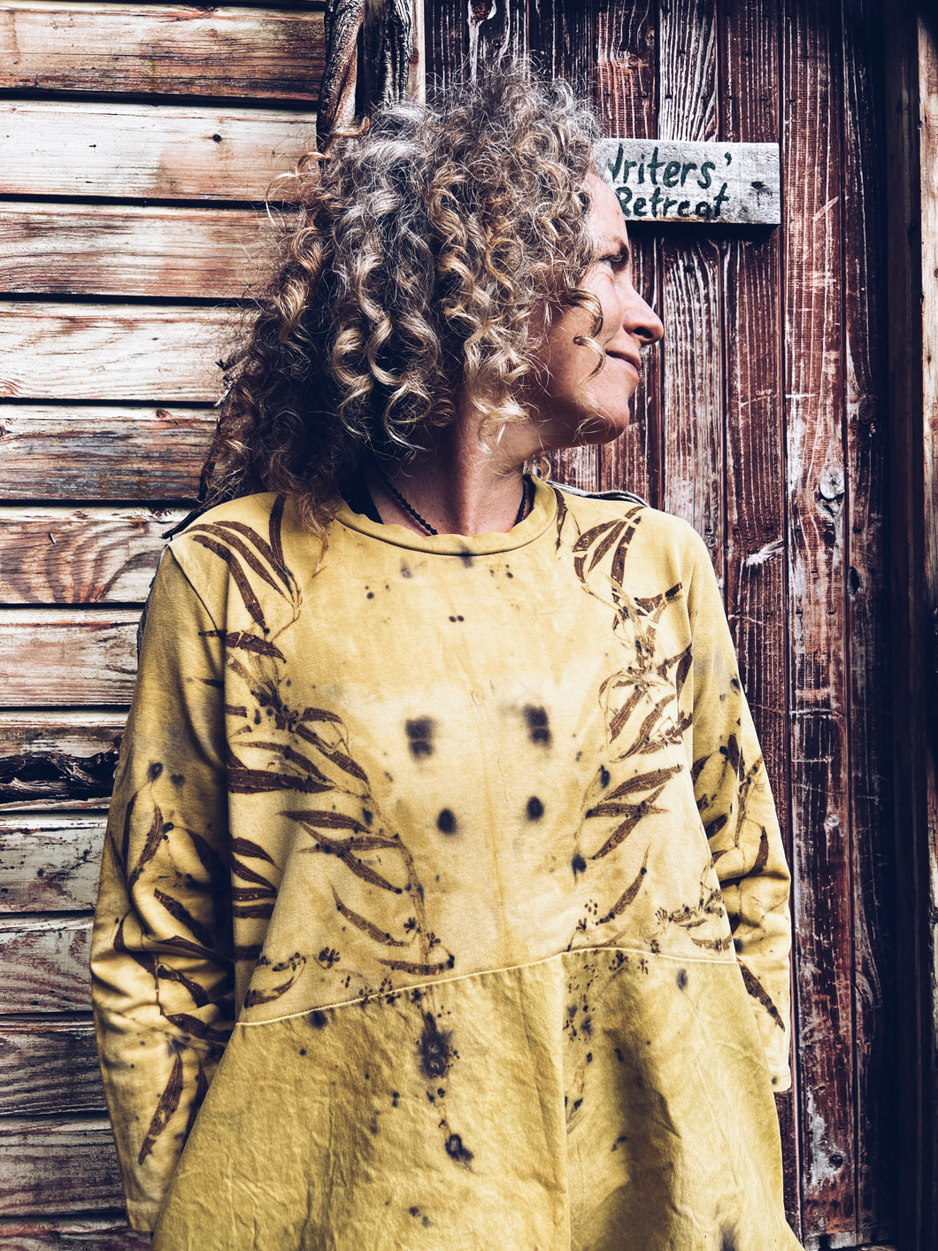 Wild Mustard Dress ~ Cotton ~ M/L
