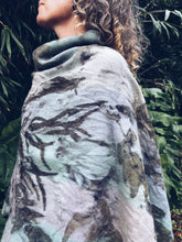 Load image into Gallery viewer, Wearable Wool Blanket Poncho ~ Pastel tones

