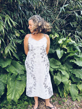 Load image into Gallery viewer, White Strappy Knotweed Dress ~ Linen ~ XL
