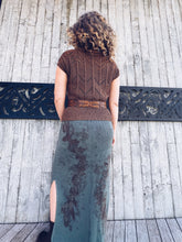 Load image into Gallery viewer, Eucalyptus Knitted Maxi Skirt ~ Cotton ~ XL
