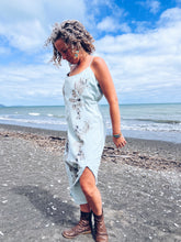 Load image into Gallery viewer, Aqua Strappy Eucalyptus Dress ~ Linen ~ L Wild Botanica
