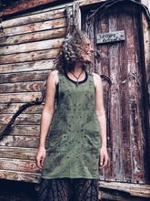Load image into Gallery viewer, Khaki Pinafore Dress ~ Cotton ~ S
