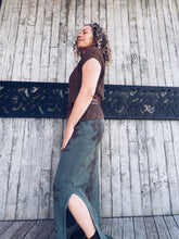 Load image into Gallery viewer, Eucalyptus Knitted Maxi Skirt ~ Cotton ~ XL
