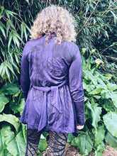 Load image into Gallery viewer, Purple Wraparound Cardigan ~ Merino ~ S/M

