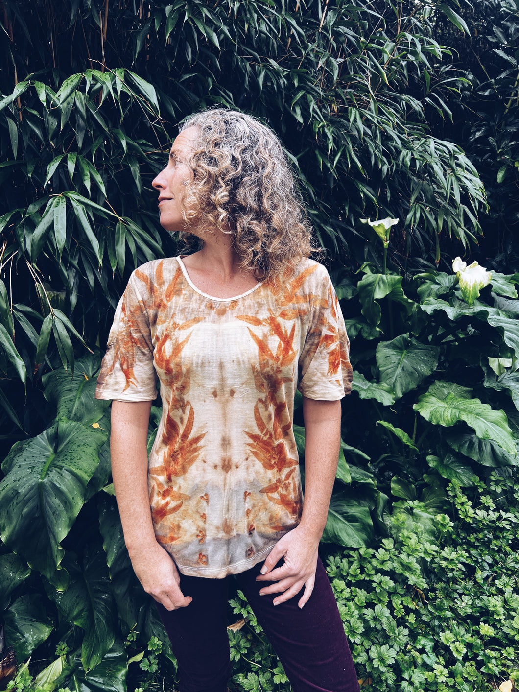 Wild Eucalyptus Tee ~ Merino ~ L/XL Homegrown Botanica