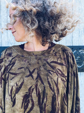 Load image into Gallery viewer, Thread Journeys Draped Shawl Khaki ~ Merino ~ One Size
