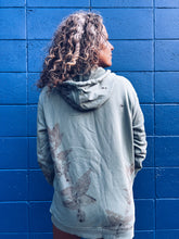 Load image into Gallery viewer, Unisex Grey Green Hoody ~ Cotton ~ L ~ NEW Wild Botanica
