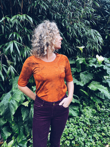 Orange Eucalyptus Tee ~ Merino ~ M Homegrown Botanica