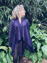 Load image into Gallery viewer, Purple Wraparound Cardigan ~ Merino ~ S/M
