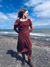 Load image into Gallery viewer, Burnt Orange Dress ~ Linen ~ S/M Wild Botanica
