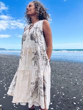 Load image into Gallery viewer, Cream Tiered Dress ~ Linen ~ M/L Wild Botanica
