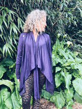 Load image into Gallery viewer, Purple Wraparound Cardigan ~ Merino ~ S/M
