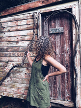 Load image into Gallery viewer, Khaki Pinafore Dress ~ Cotton ~ S
