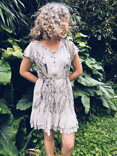 Dusky Pink Leopard Dress ~ L Wild Botanica